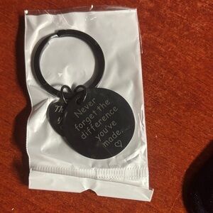 Inspirational Black Keychain